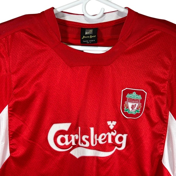 Bruno Sport Liverpool FC Carlsberg Soccer Football Jersey Red Mens Small